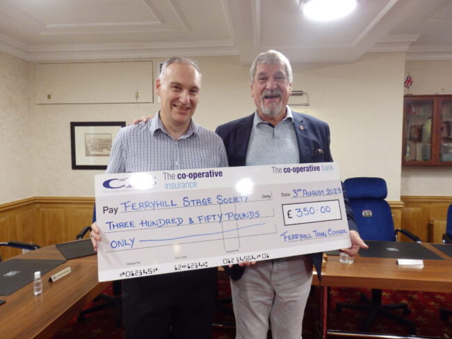 Stage Society Cheque Presentation