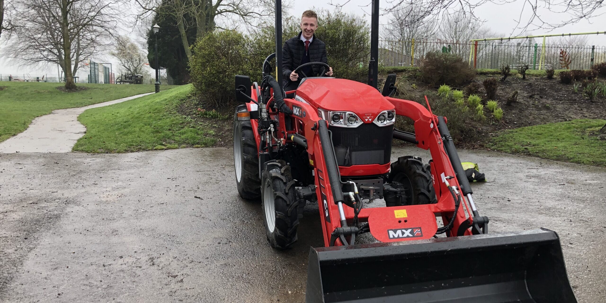 Mayor, Councillor Curtis Bihari on Tractor