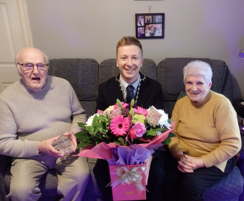 Joe and Kath Conroy with Mayor, Councillor Curtis Bihari