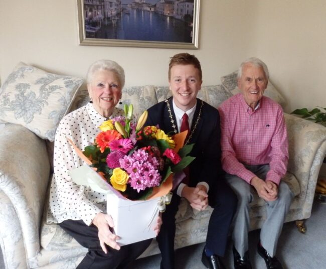 Jim & Ann Mitton with Mayor, Councillor Curtis Bihari